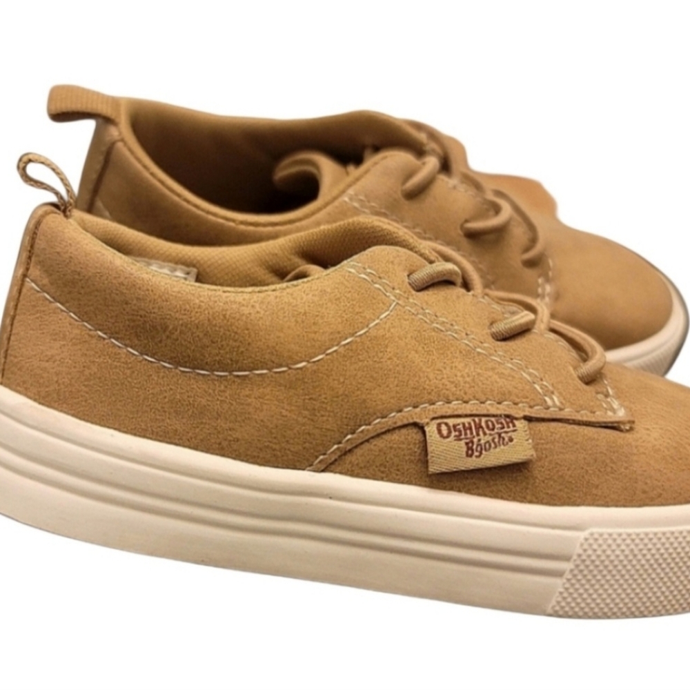 Osh Kosh Toddler Boy Tan Casual Canvas Shoes size 7c - Picture 7 of 9